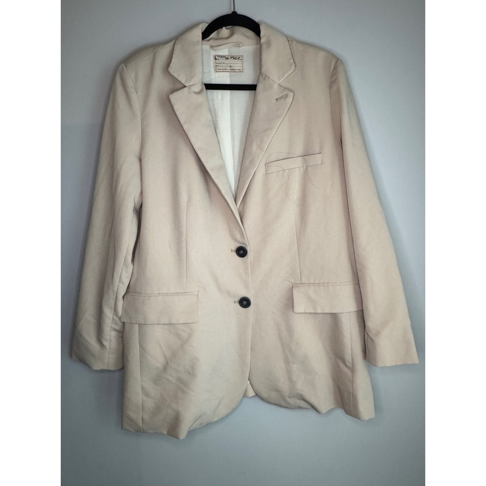 We The Free Free People Beige Two Button Blazer Jacket Tan Small